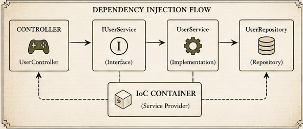 Dependency Injection flow diaqramı