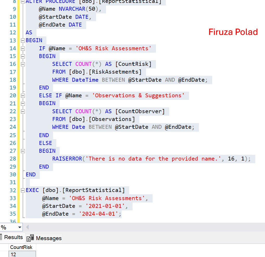LORDS SQL nümunəsi